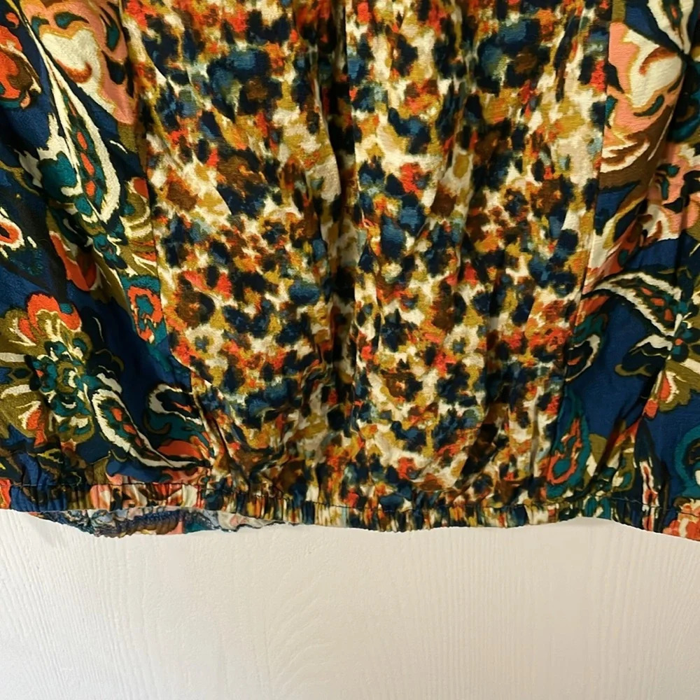 💰Figueroa & Flower colorful v neck stintch 3/4 sleeves shirt size large - Picture 6 of 8
